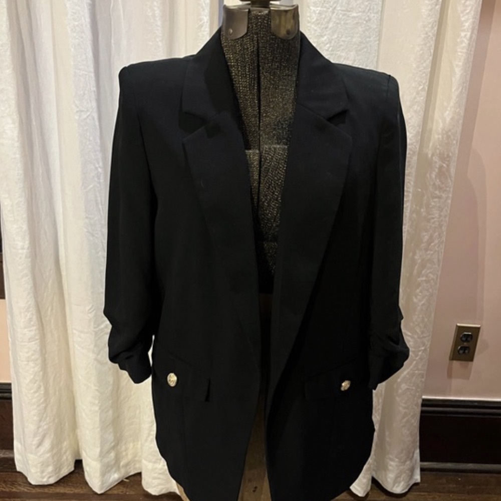 Black Women's Tailored Blazer Jacket